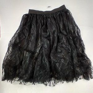 J84 Cute, Flirty, Black lacey skirt - sz S